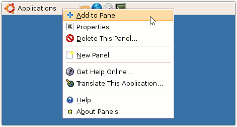 Add to Panel screenshot